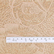 Deco Poppy Rose Silk Jacquard - Gold