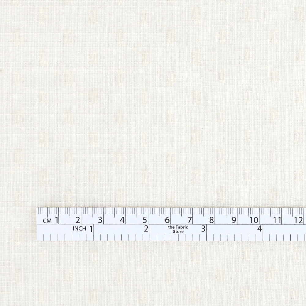 Sheer Dobby Grid Cotton - Greige