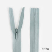 Invisible Zips - 40cm - Duck Egg