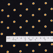 Yellow Spot Viscose Crepe - Midnight