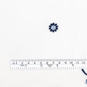 Embroidered Flower Dot Cotton - White