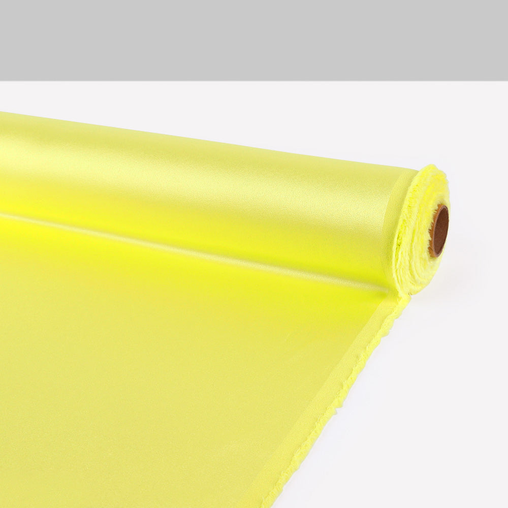 Triacetate / Poly Satin - Highlighter Yellow