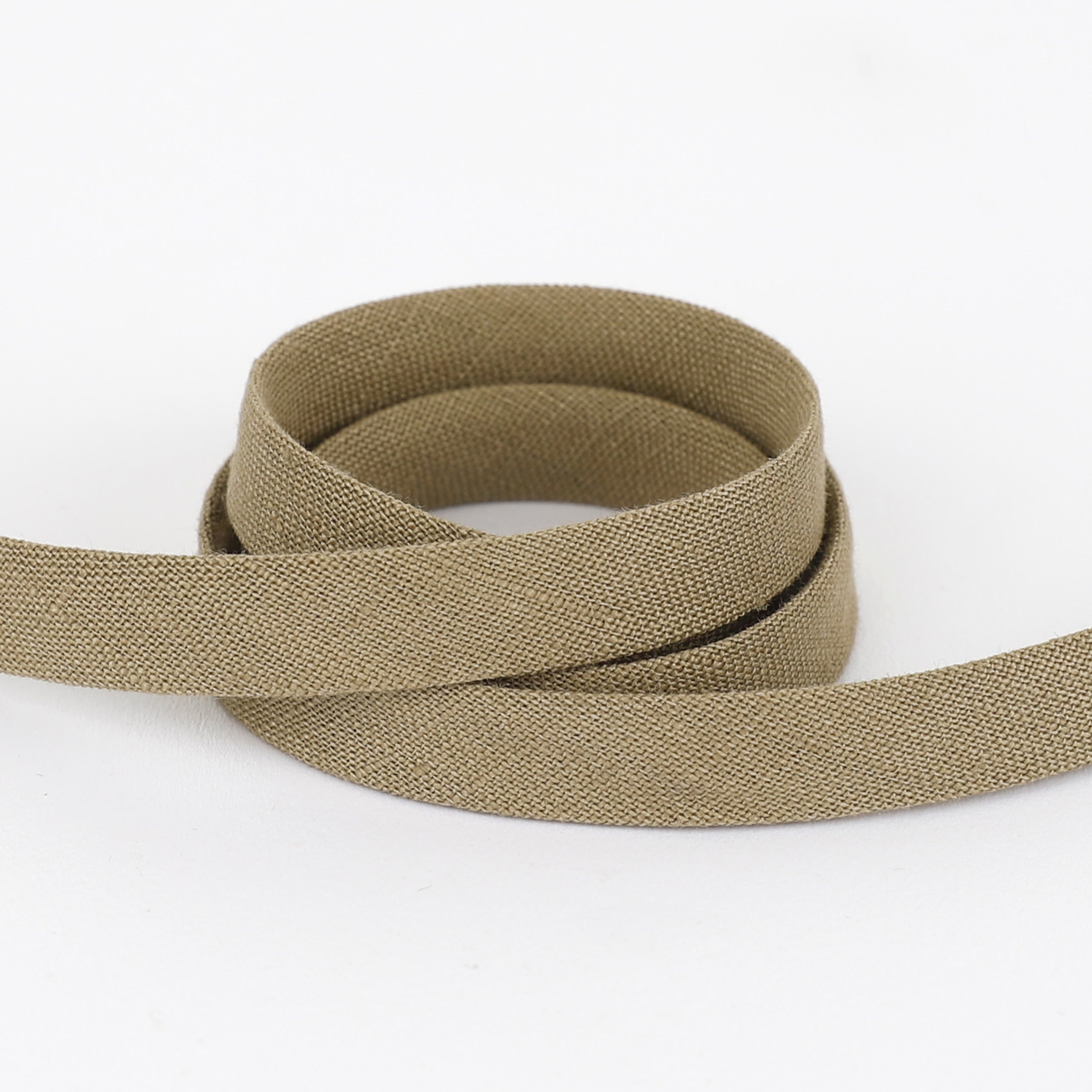 Vintage Finish Linen Bias Binding - Fennel