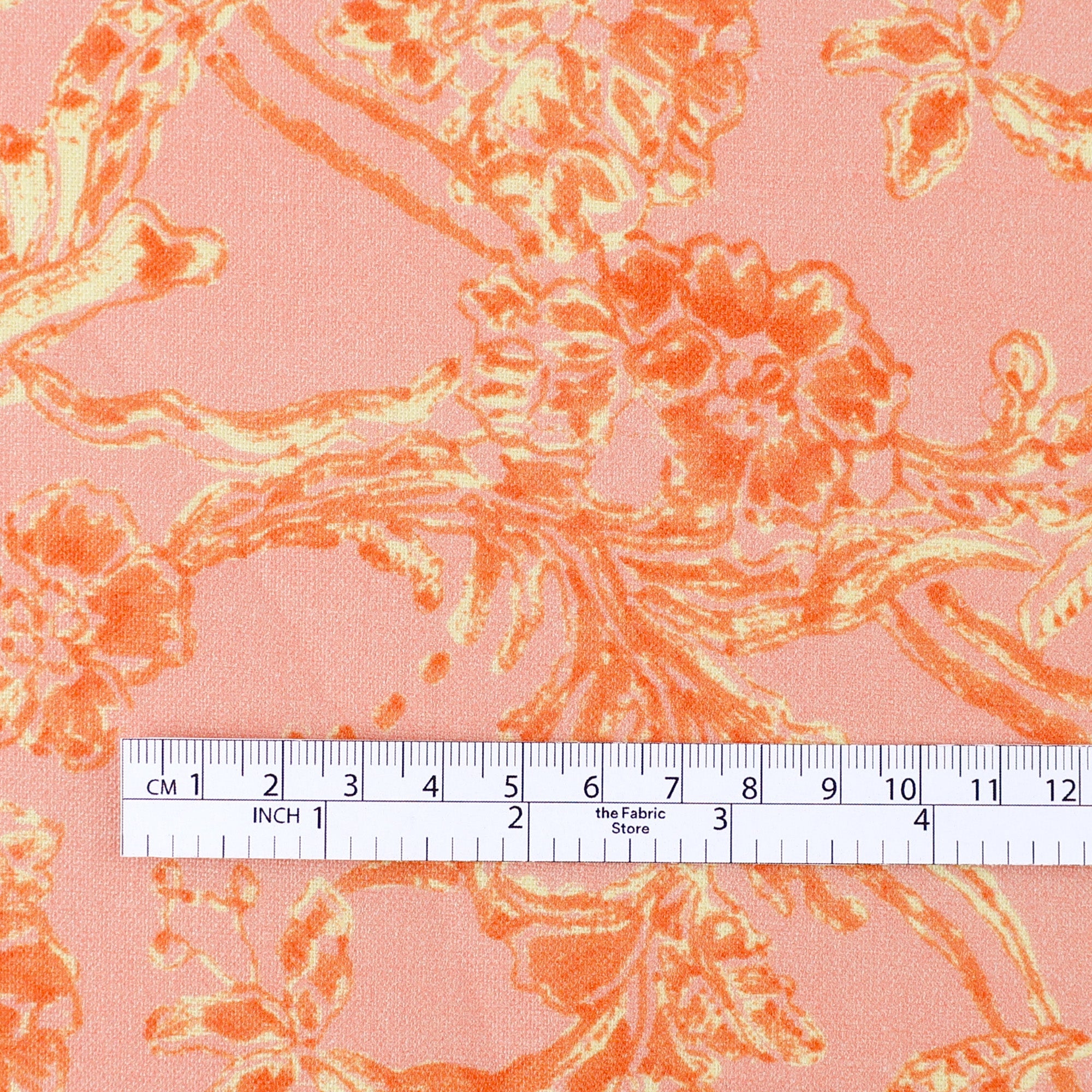 Renaissance Foliage Linen - Peach (Pieces)