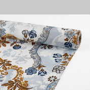 Wallpaper Linen - Blue/Brown (Pieces)