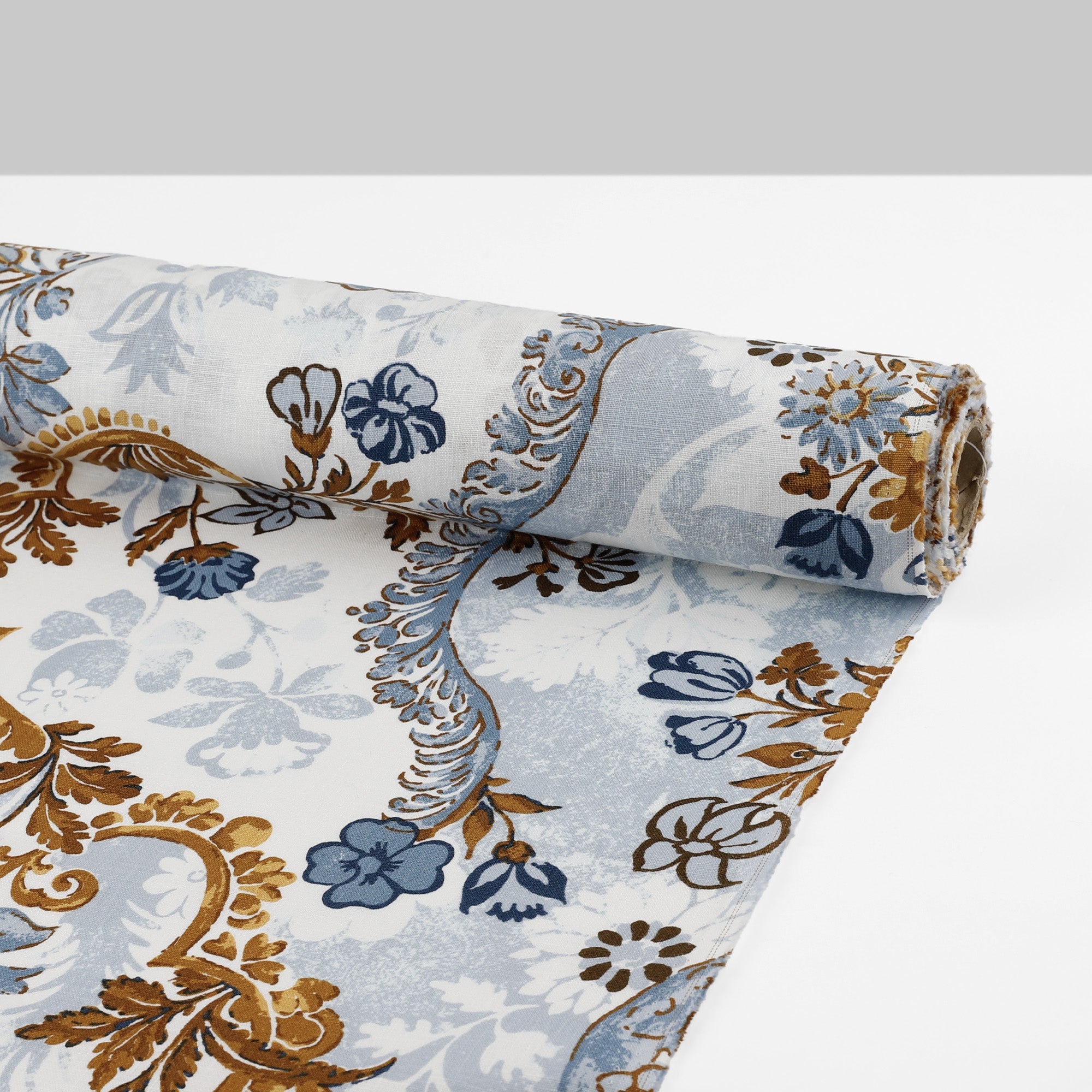 Wallpaper Linen - Blue/Brown (Pieces)