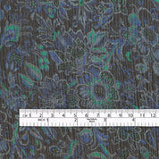 Tropical Flower Silk Yoryu - Black