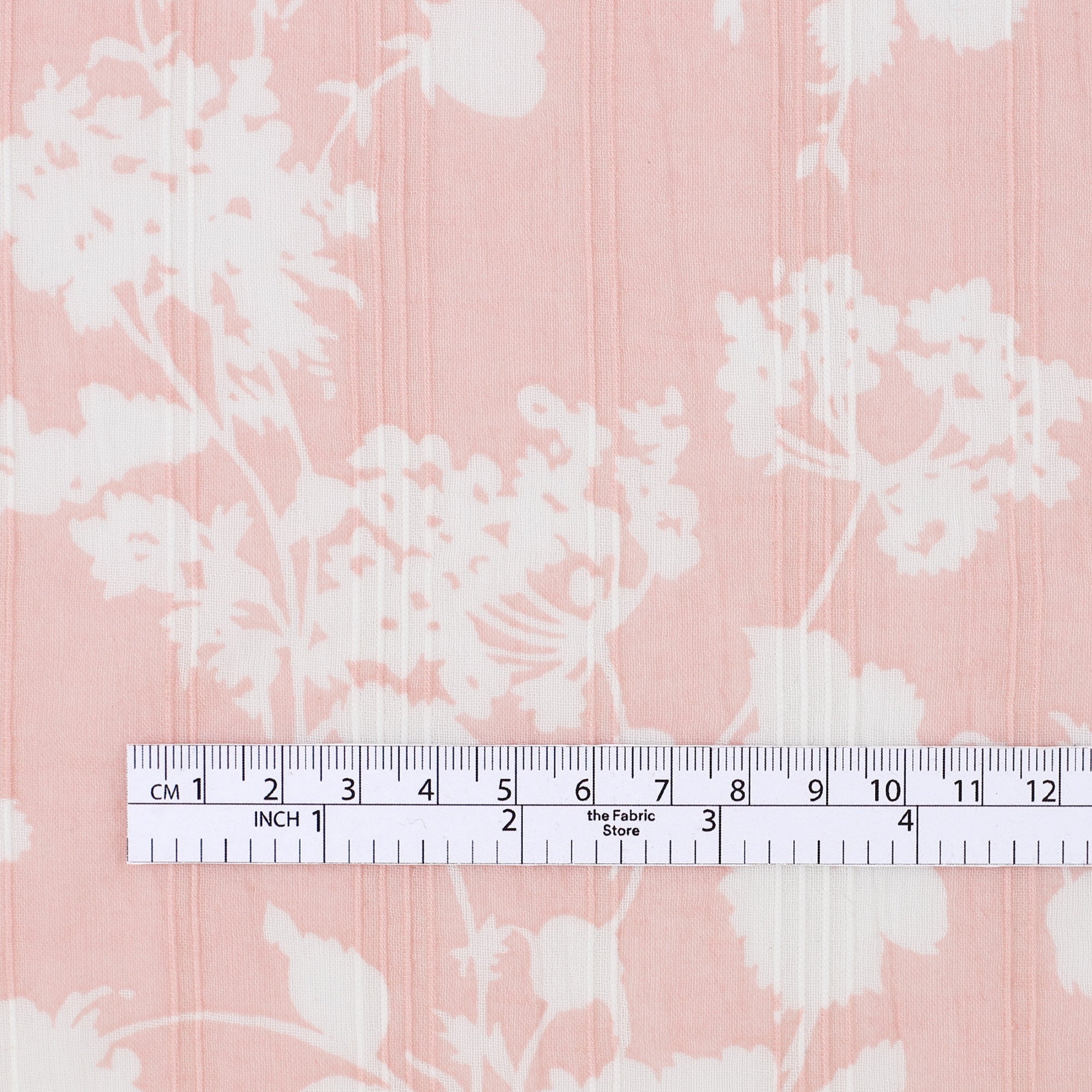 Floral Woven Stripe Cotton Muslin - Cherry Blossom
