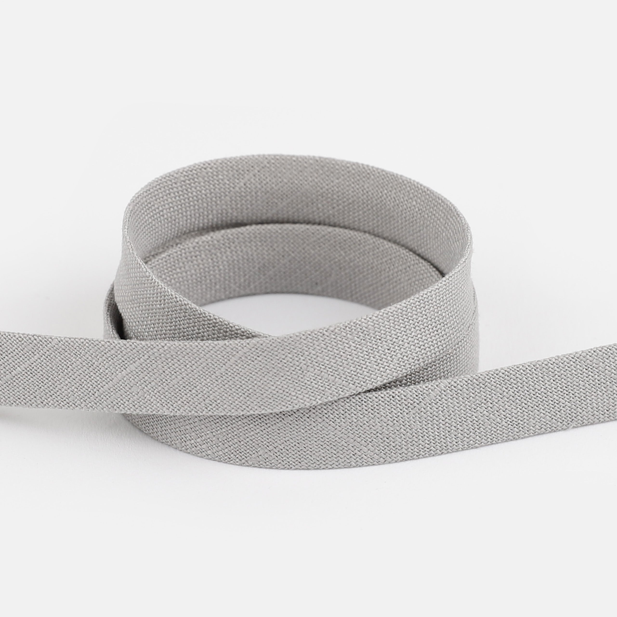 Organic Linen Bias Binding - Fog