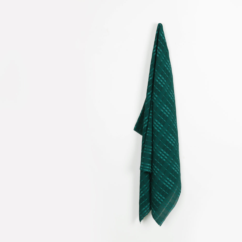 Sheer Plaid Viscose - Malachite