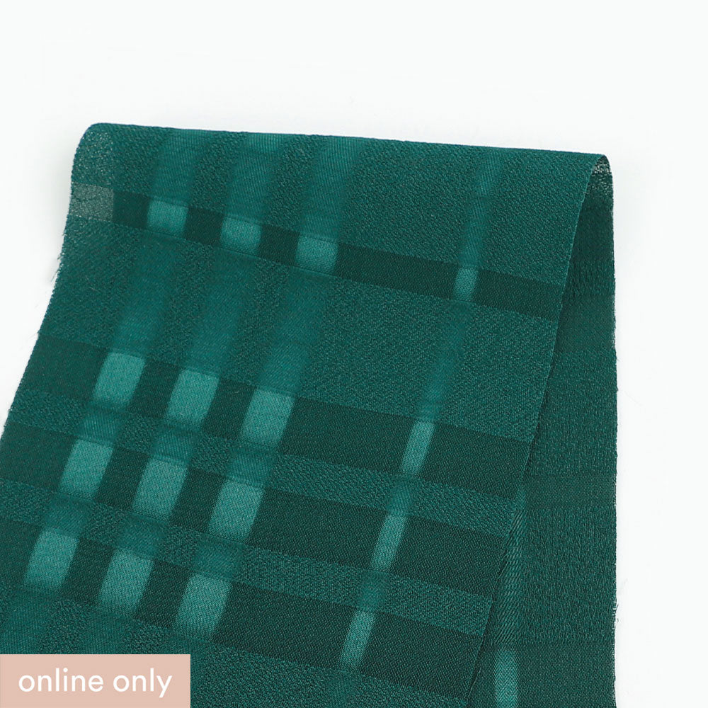 Sheer Plaid Viscose - Malachite