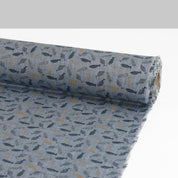 Fun Fish Linen Shirting - Bluestone