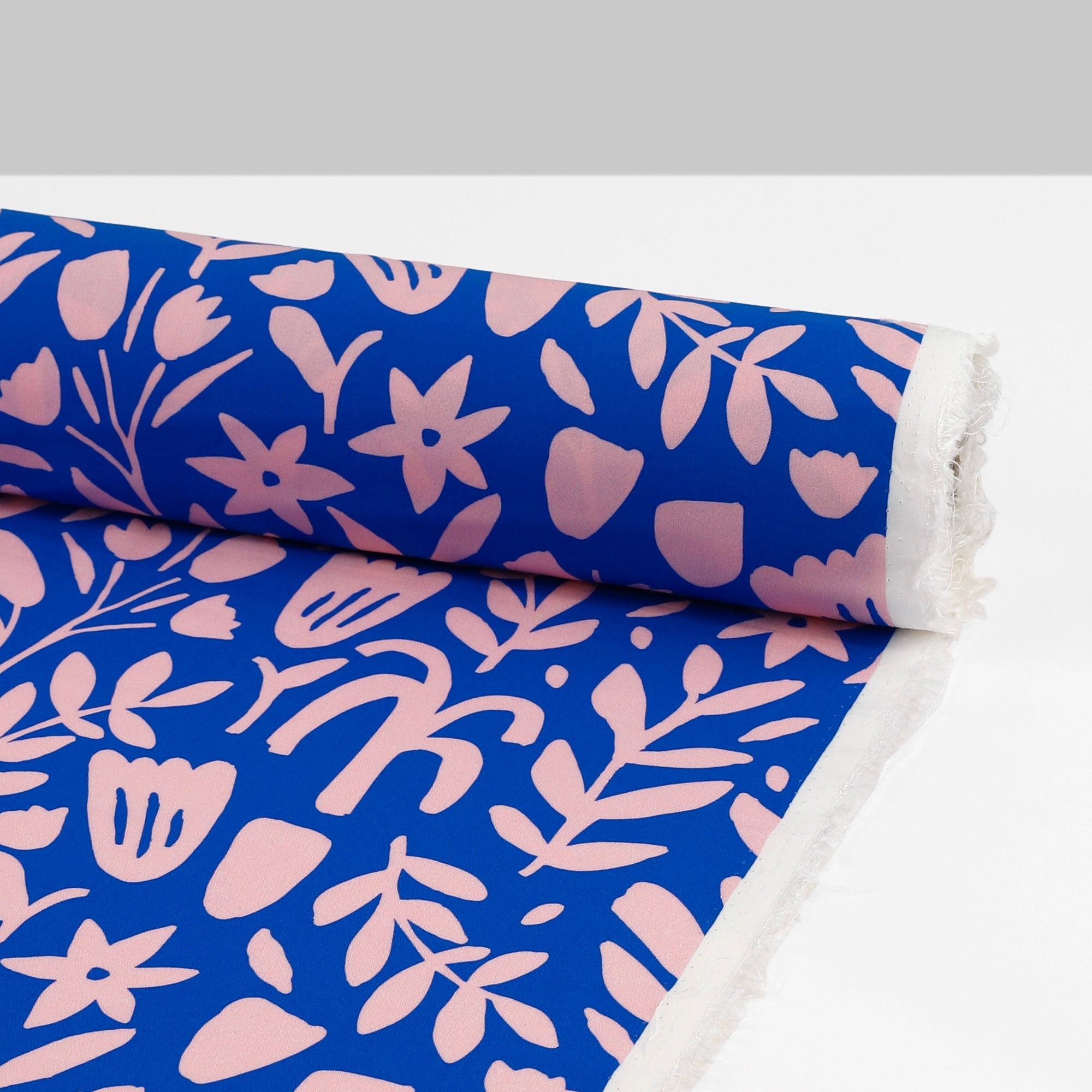 Spring Garden Bamboo Challis - Lapis (4.5m Bundle)