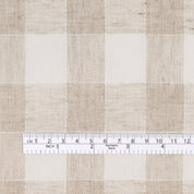 Gingham Viscose/BCI Cotton - Almond