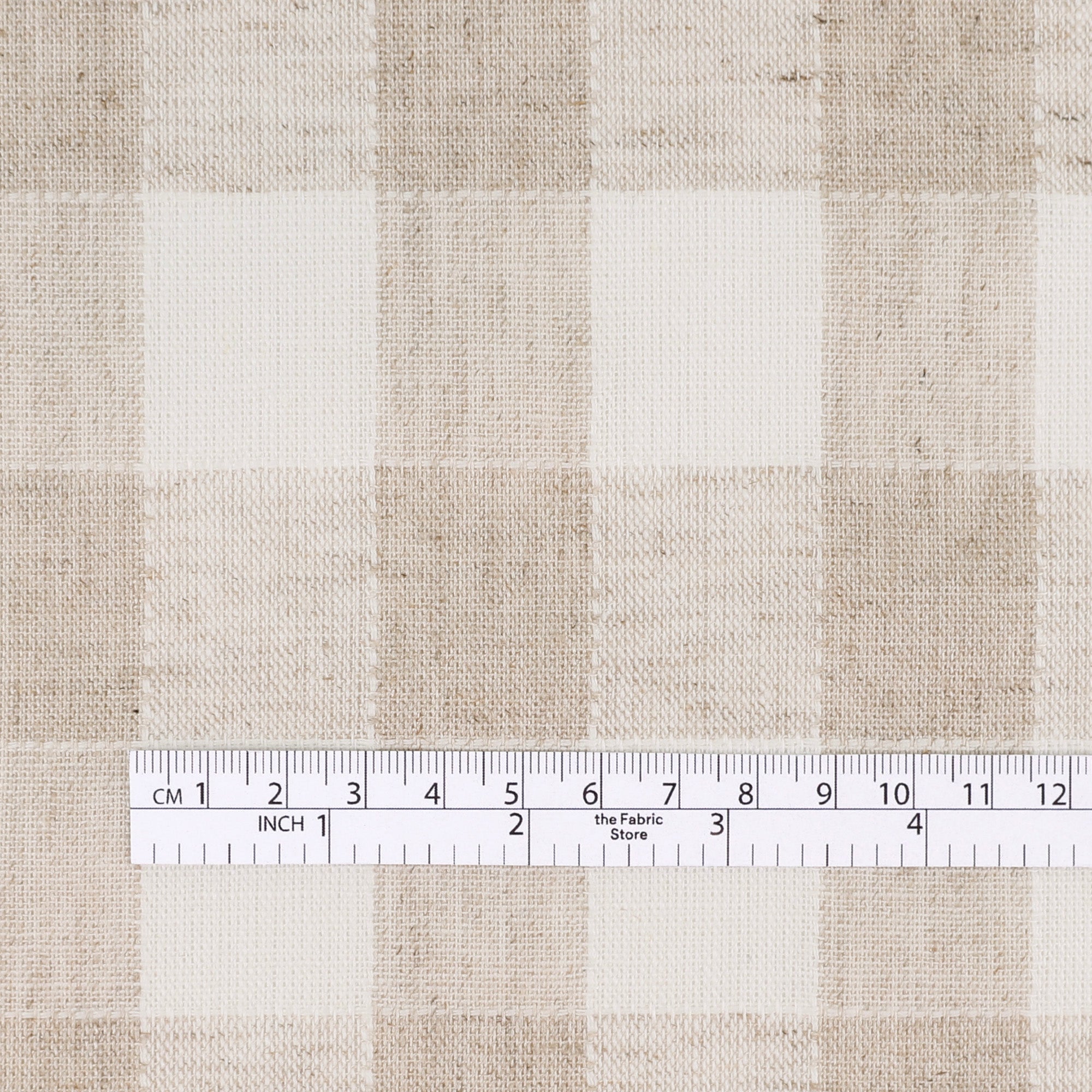 Gingham Viscose/BCI Cotton - Almond