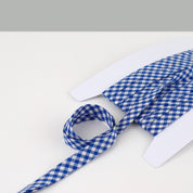 Small Gingham Cotton Bias Binding - True Blue