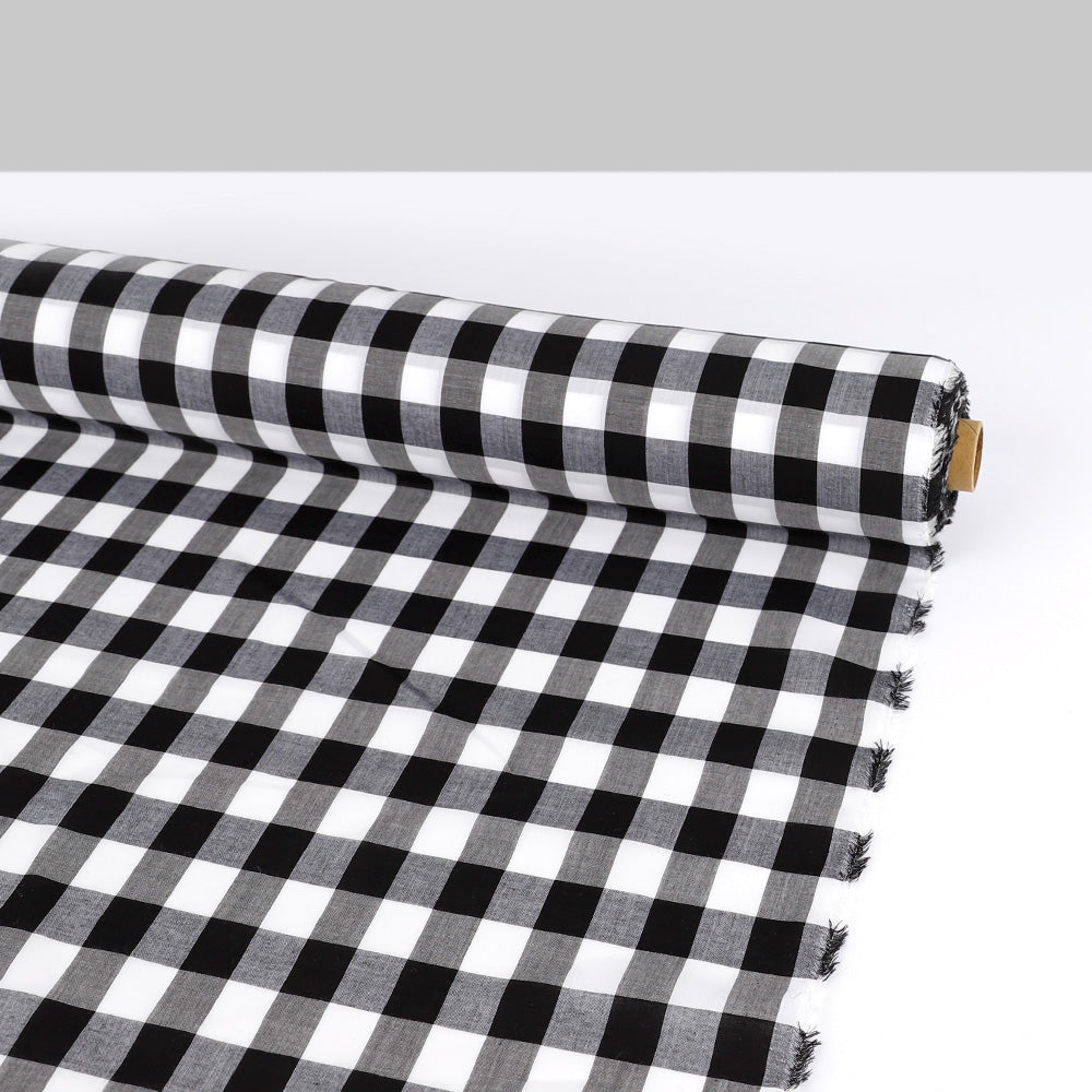 Tencel / Cotton Gingham - Black