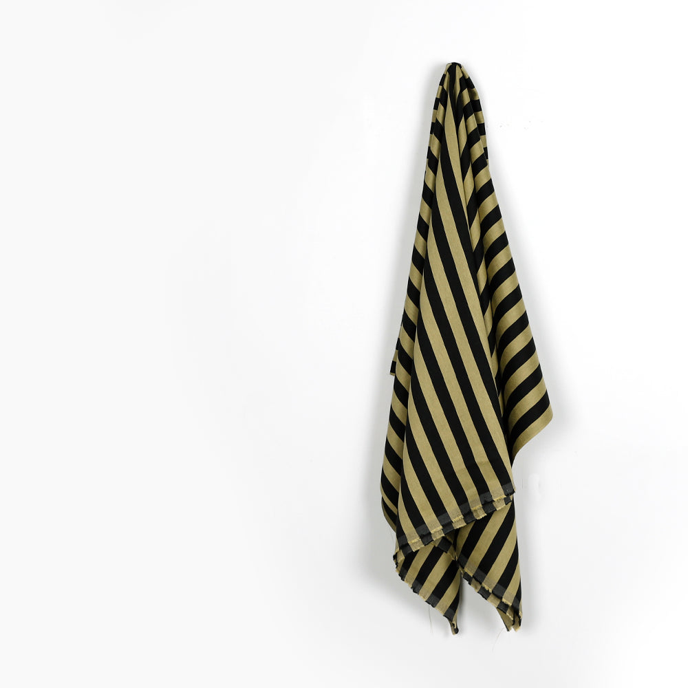Even Stripe Linen / Viscose - Bamboo Shoot