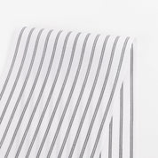 Twin Stripe Cotton Shirting - Iron / White