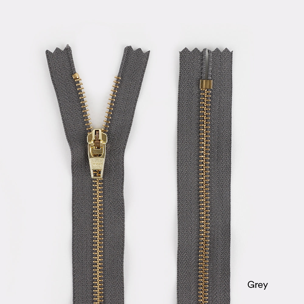 Jean Zips - 18cm - Grey