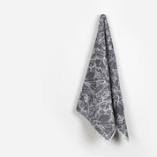 Tropical Flowers Stretch Cotton Check - Storm