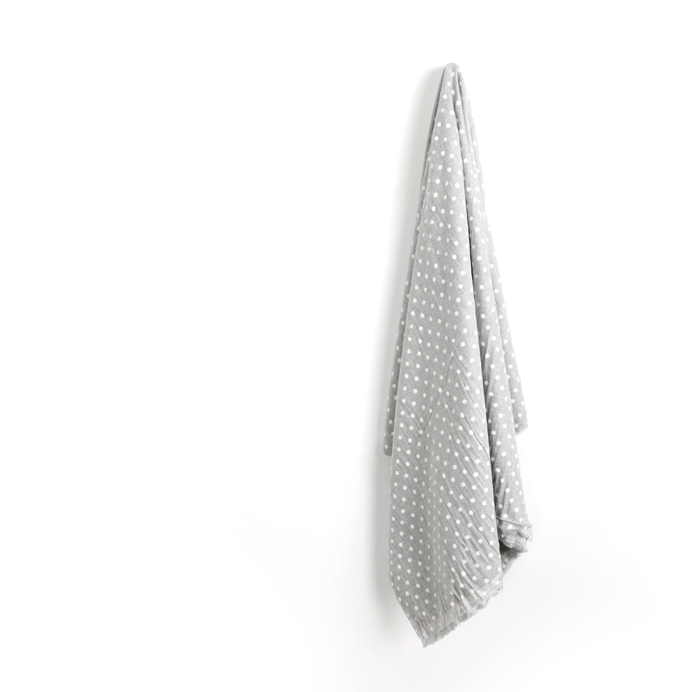 Starburst Dot Brushed Cotton Twill - Ash Marle