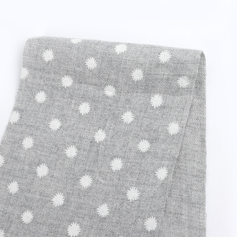 Starburst Dot Brushed Cotton Twill - Ash Marle