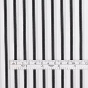 Ottoman Stripe Shirting - Black / White
