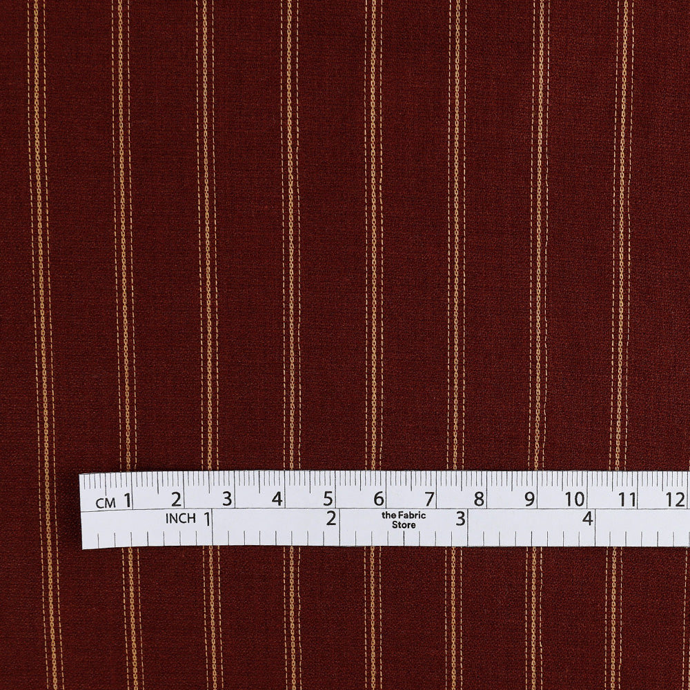 Micro Chain Stripe Cotton / Rayon - Sumac