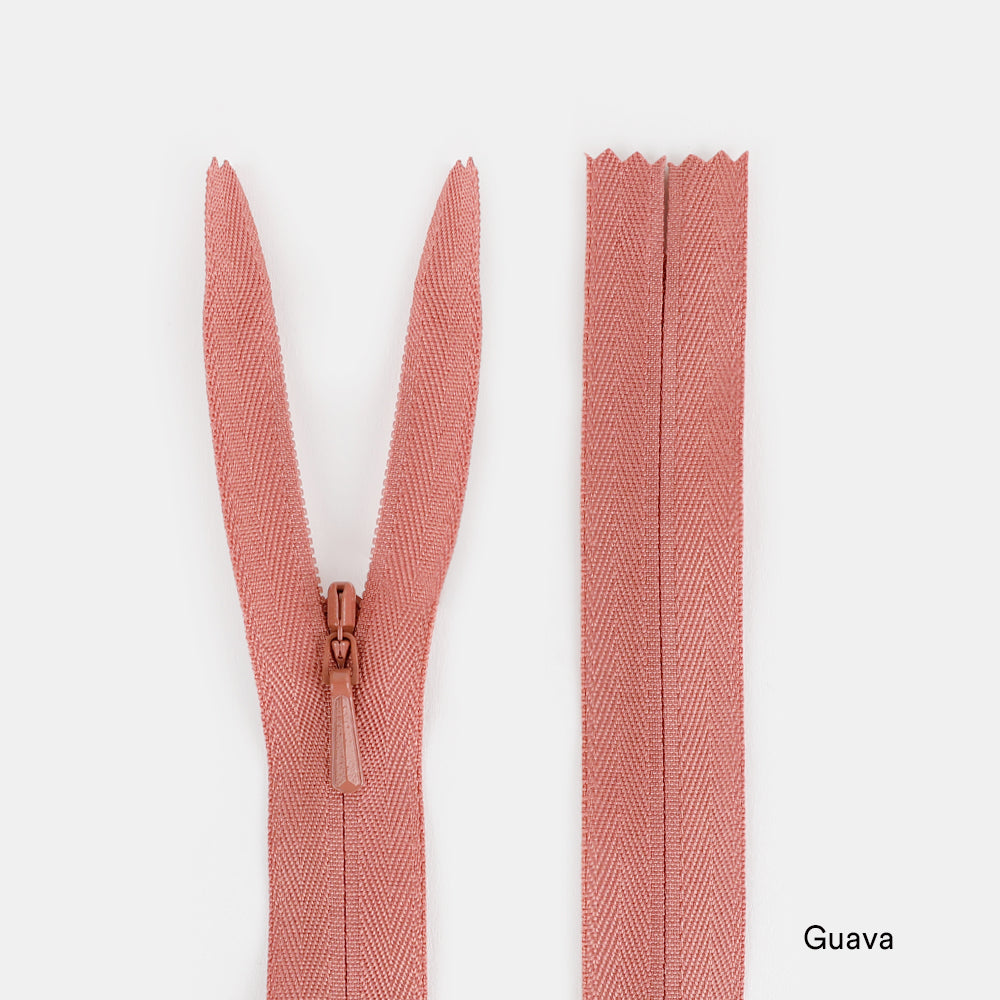 Invisible Zips - 23cm - Guava