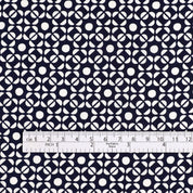 Semicircle Spot Cotton - Navy / White