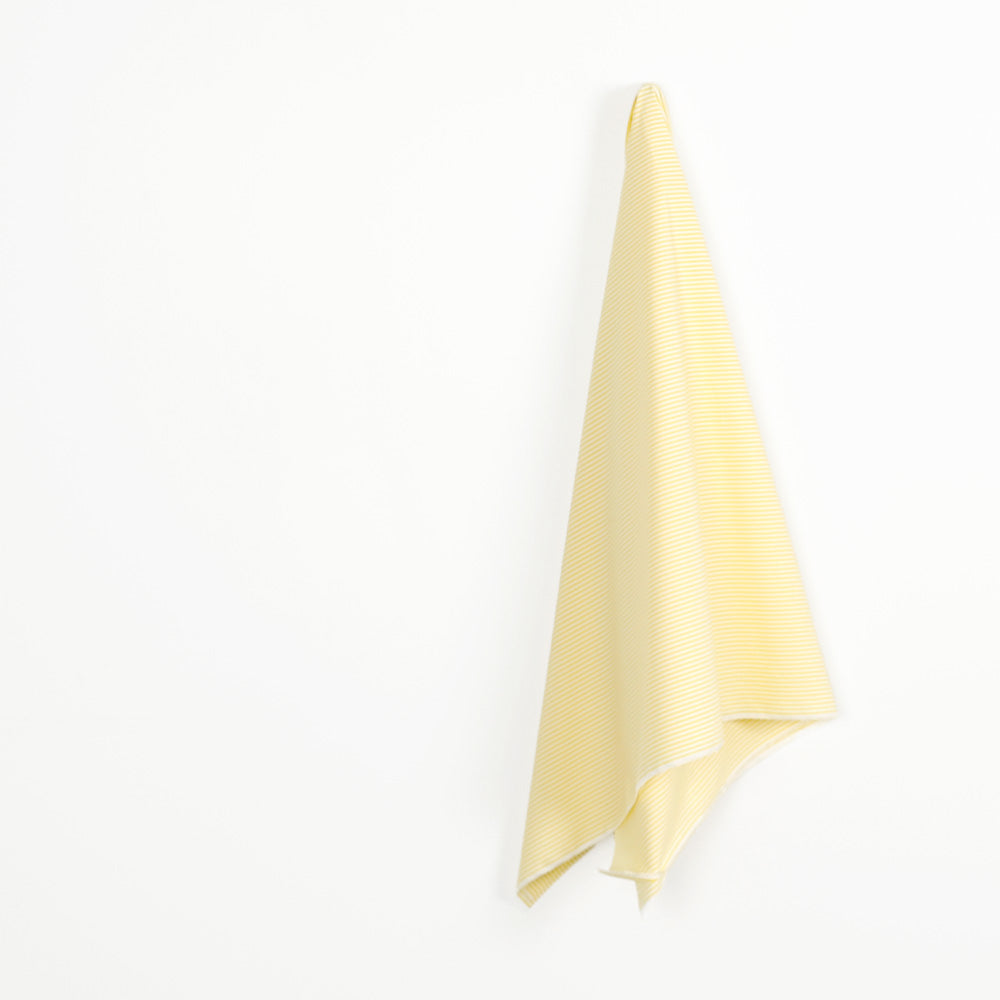 Candy Stripe Cotton/Cupro Shirting - Lemon (Pieces)