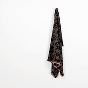 Dotty Line Poly Crepe - Black / Taupe