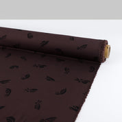 Hat Print Cotton / Rayon - Dark Choc