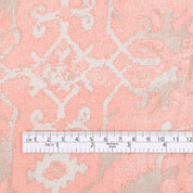 Faded Tile Print Rayon Twill - Coral
