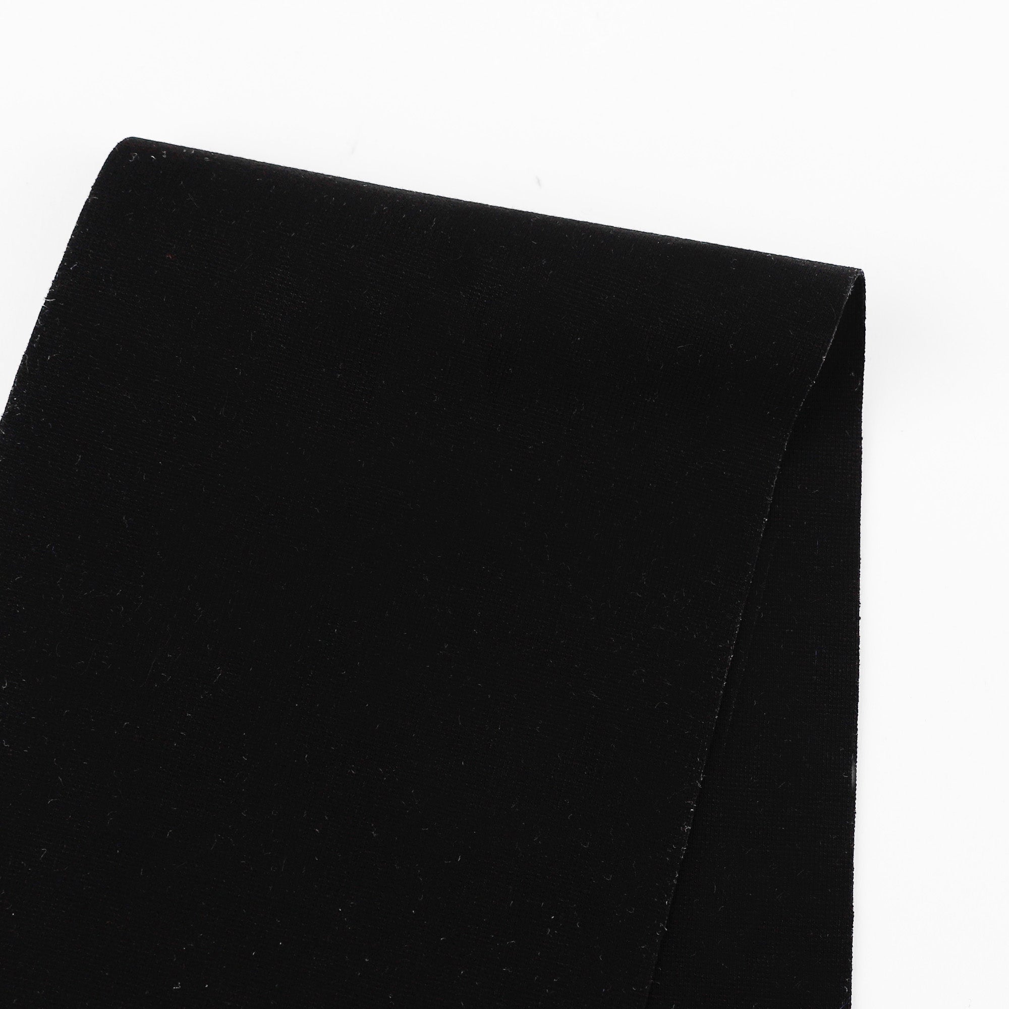 Heavyweight Viscose/Nylon Ponte - Black