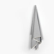 Poly / Cotton Herringbone Stripe - Granite