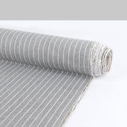 Poly / Cotton Herringbone Stripe - Granite