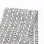 Poly / Cotton Herringbone Stripe - Granite