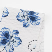 Hibiscus Seersucker Cotton - White