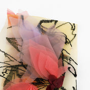 Big Honeysuckle 3D Embroidered Tulle - Yellow