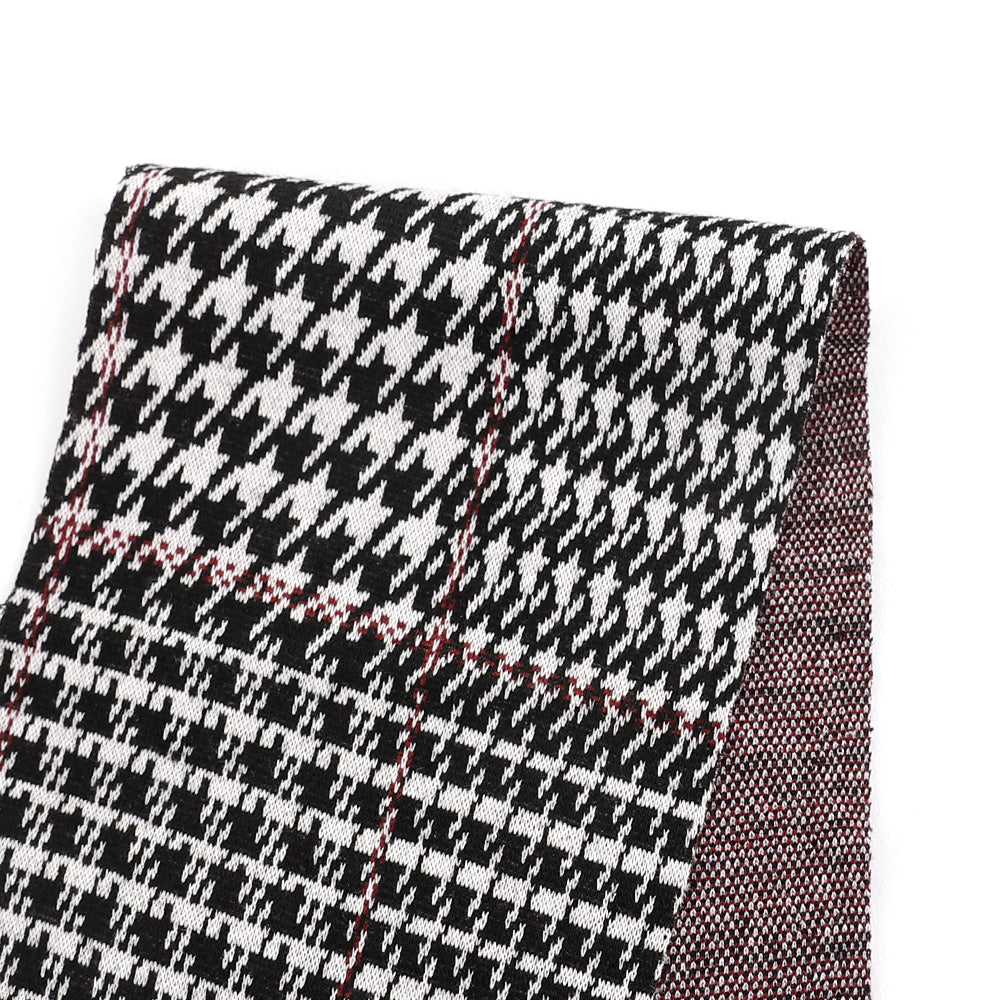 Houndstooth Knit Jacquard - Black