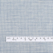 Small Houndstooth Linen - Wedgewood