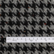 Houndstooth Wool Blend Coating - Grey Fleck