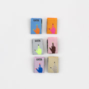 KATM Woven Labels - Middle Finger Mini Hands