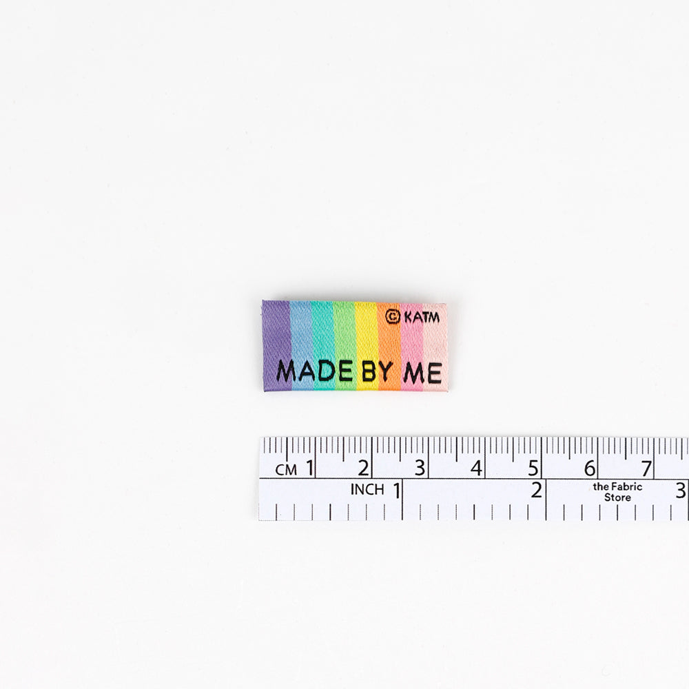 KATM Woven Labels - Rainbow Side Seam