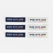 KATM Woven Labels - Made With Love & Swear Words
