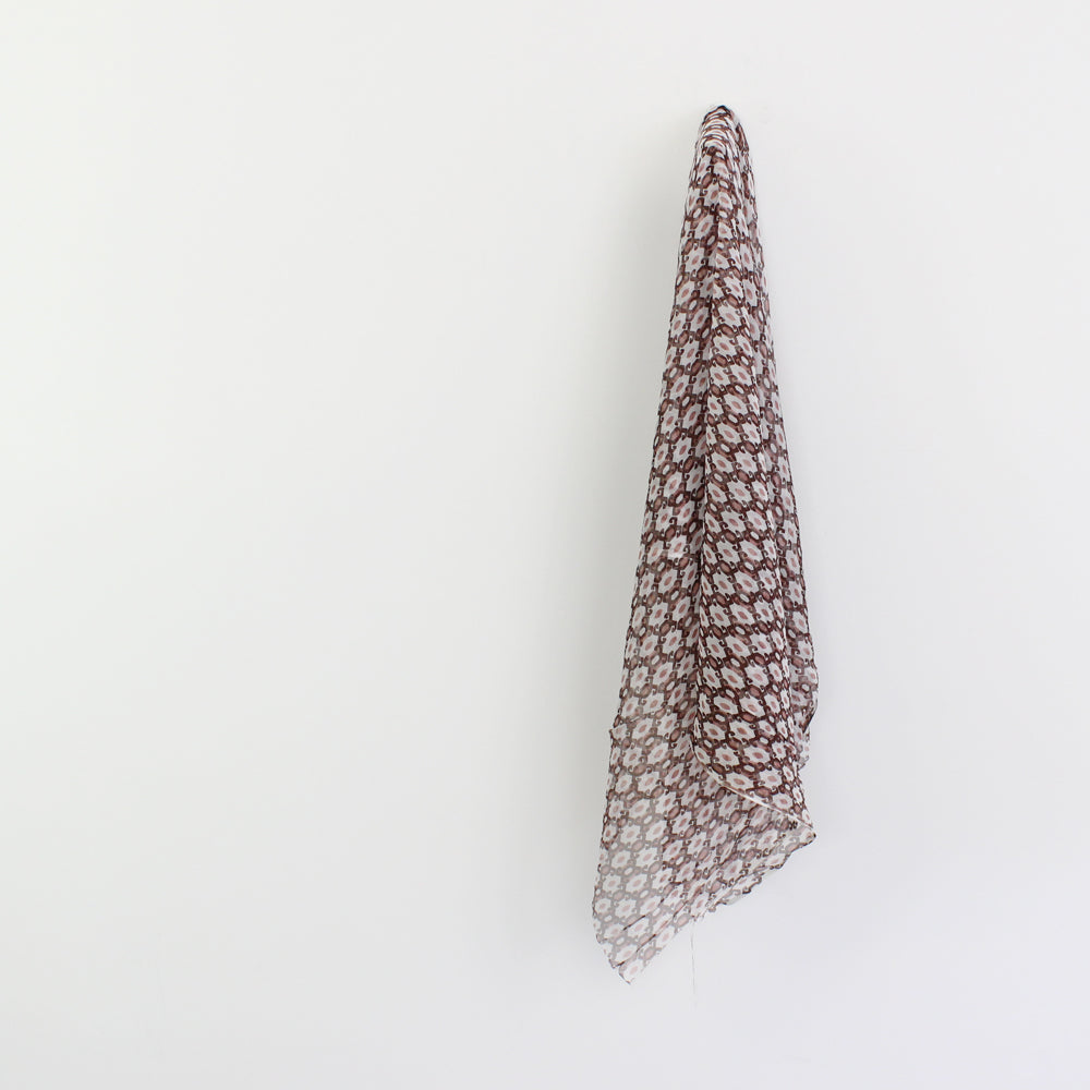 Tile Print Silk Chiffon