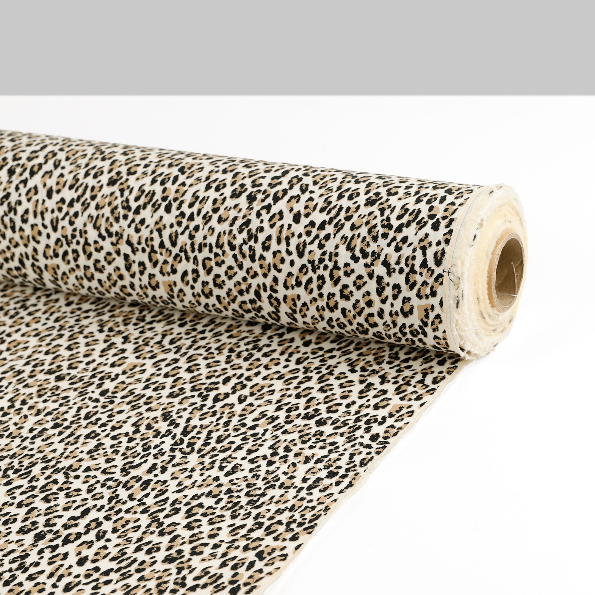 Leopard Print Cotton Shirting - Natural (Pieces)
