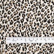 Leopard Print Cotton Shirting - Natural (Pieces)
